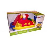 Viking Toys Ферибот 30 cm с 2 коли и 2 фигурки в кутия, Жълт Viking Toys Ферибот 30 cm с 2 коли и 2 фигурки в кутия, Жълт