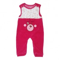 Viva Baby Бебешки плюшен гащеризон с ушички 