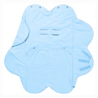 Wallaboo Одеяло за бебе с форма на цвете Синьо