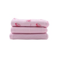 Комплект 3 пелени Diaper&Hamsa - Minene Розови цветя