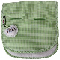 Minene Мека хавлиена облегалка за количка Зелени квадратчета 