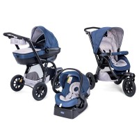Chicco Комбинирана бебешка количка Trio Activ 3 Blue Passion 