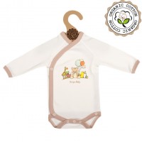 Unique Long-sleeved baby-body in organic cotton