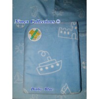 Bio cotton kids blanket 75 x 100 cm Dinky Blue