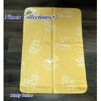 Bio cotton kids blanket 75 x 100 cm Dinky Yellow