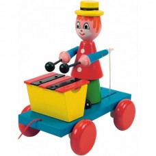 Woody Играчка за дърпане Клоун с ксилофон