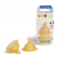 Suavinex Wide neck Anatomical latex teat Size 1 S 2 units