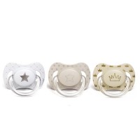 Анатомична залъгалка силикон 6-18м White collection - Suavinex