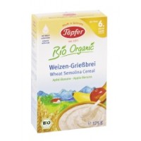Töpfer БИО безмлечна каша Lactana® с пшеничен грис,ябълка и банан   - 6 месеца +