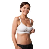 Carriwell Seamless Padded Nursing Bra, White