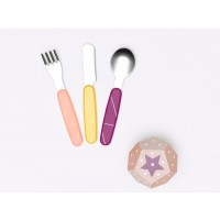 Babymoov Stainless steel cutlery set Peach