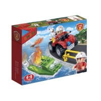 BanBao Fire truck and boat - 62 pcs.