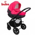 Buba Бебешка количка 3 в 1 City черно и розово
