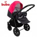 Buba Бебешка количка 3 в 1 City черно и розово