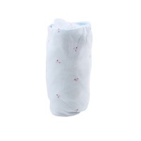 Minene Чаршаф с ластик за количка светло синьо с цветя 