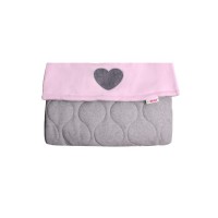 Minene Cosy Foot Muff grey and pink