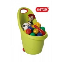 Keter Kош за играчки с колелца зелен Kiddies Go 