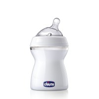 Chicco Шише Natural Feeling 250 мл. силиконов биберон 2 капки 2месеца +  