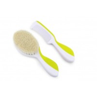 Nuvita Комплект гребен и четка зелен