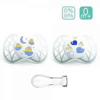 Nuvita Anatomical silicone soother AIR55 SYM Glowing