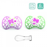 Nuvita Анатомични силиконови залъгалки AIR55 SYM 2 броя 6месеца+