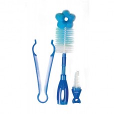 Nuvita Комплект четки за почистване на шишета и биберони, Син