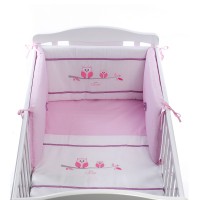Baby Oliver Спален комплект 3 части Sweet Pink Owl 