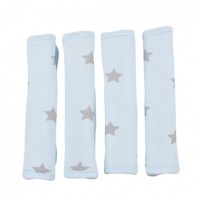 Minene Индивидуален обиколник за креватче 4 броя синьо със звезди