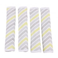 Minene Индивидуален обиколник за креватче 4 броя Зиг-заг лимон