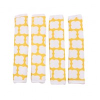 Minene Индивидуален обиколник за креватче 4 броя Жълт принт