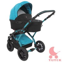 Комбинирана количка Tambero Синьо с цветна рама - Tutek