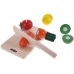 Woody Cutting board with fruit and vegetables