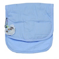 Minene Мека хавлиена облегалка за количка Сини квадратчета 