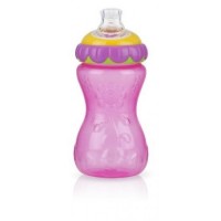 Нетечаща чаша със силиконово дъно Flower 6м+ - Nuby
