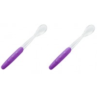 NUK Baby Feeding Spoons Extra-Soft Silicone Purple