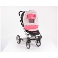 Minene Сенник за детска количка памук розов