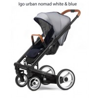 Mutsy Седалка и сенник за бебешка количка iGO Urban Nomad White and blue