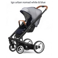 Mutsy Seat and canopy iGO Urban Nomad White and blue Mutsy Seat and canopy iGO Urban Nomad White and blue