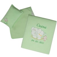 Ласка Комплект за количка с персонална бродерия Слон и Мишле от 3 части Ласка Комплект за количка с персонална бродерия Слон и Мишле от 3 части