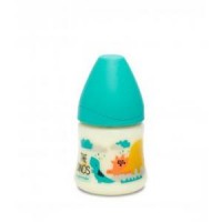 Шише 150 мл. силиконов биберон 3P Light Blue Dino  - Suavinex