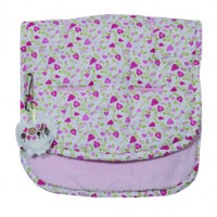 Minene Мека хавлиена облегалка за количка Бели цветя 