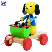 Woody Pull toy  Dog with xylophone 